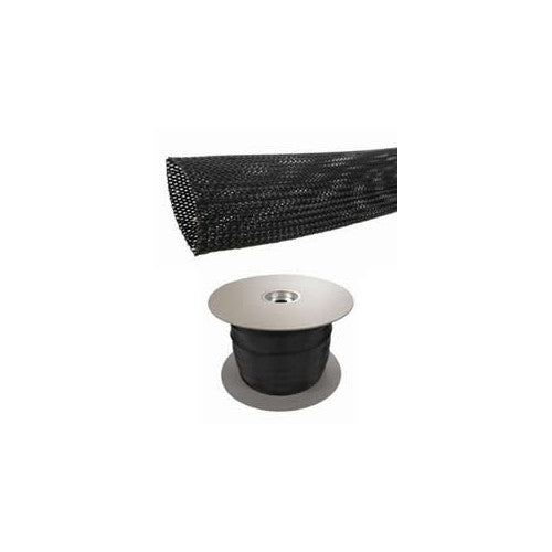 Braided expandable Sleeving - Black 4mm - 11mm (per metre)